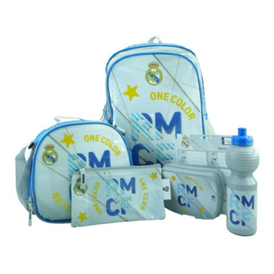 ست 6 در 1 کوله پشتی 40 سانتی Real Madrid مدل Rainbow Max - Backpack - Promotion Items 6 in 1 - Real Madrid